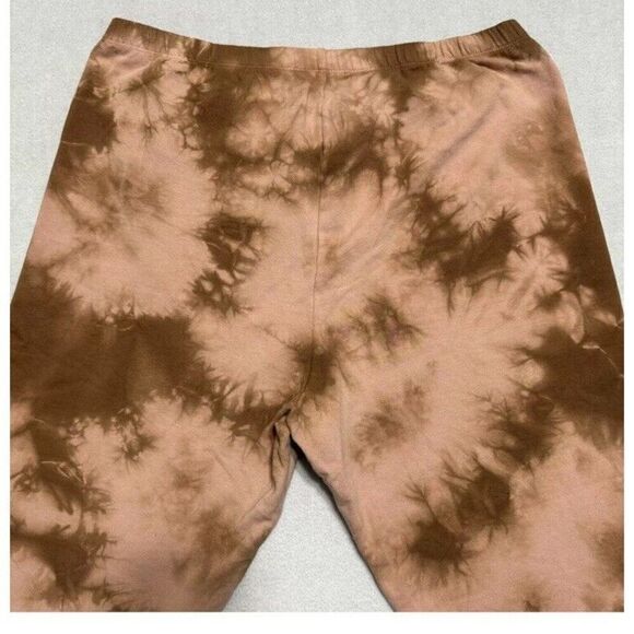 LACAUSA Anthropologie Women Sz Medium Jogger Pants Tie-Dye Brown Sweatpants NWT - Picture 7 of 10